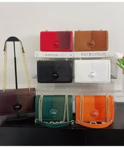 Luxury Premium vintage Alligator Pattern Chain Square Designer Handbag