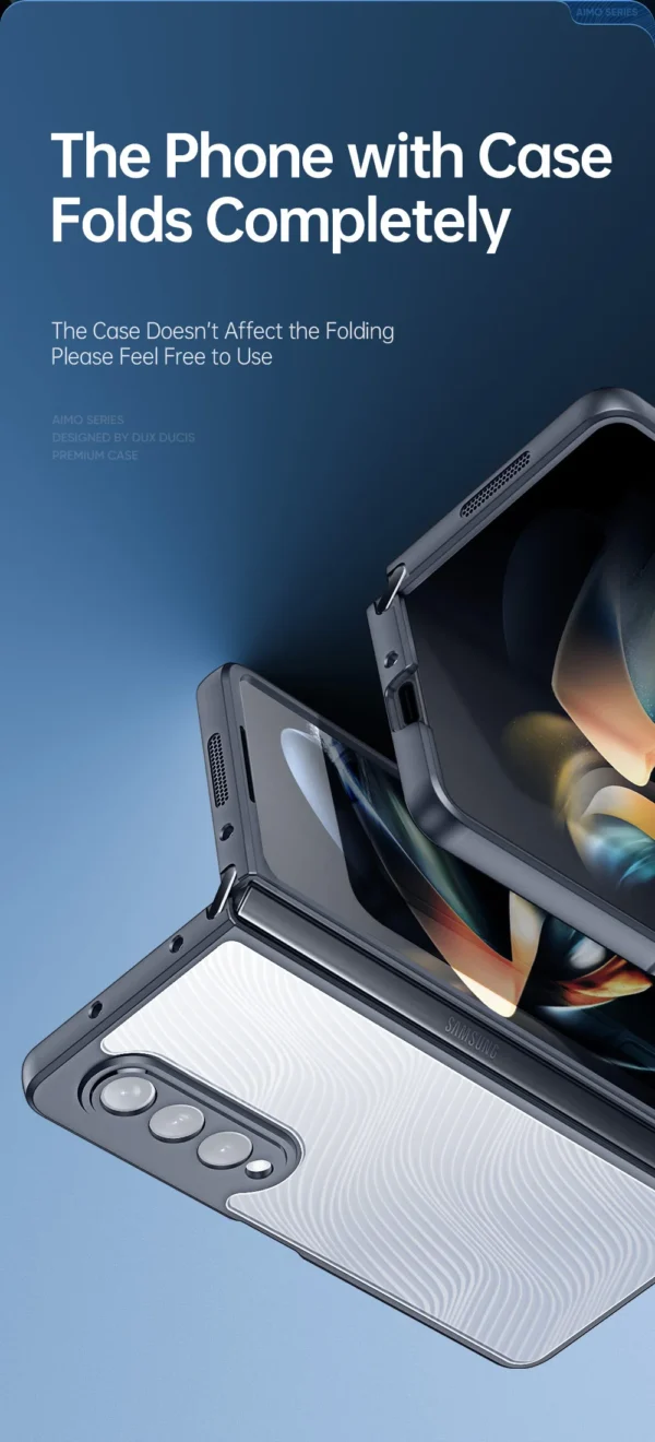 DUX DUCIS Crystal Clear with Flowing Lines Back Cover Case Cover for Samsung Z Fold 4 5G - Image 16