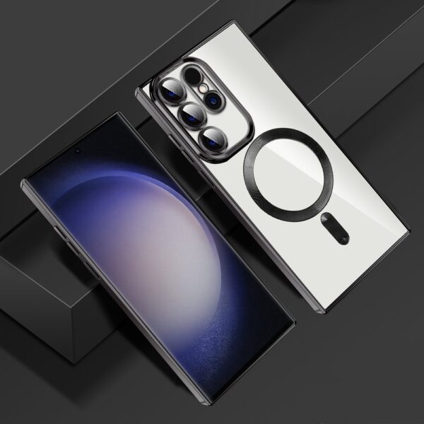 Luxury Premium Transparent Plating Anti-Scratch with Full Camera Cover For Samsung Galaxy S24 Ultra - Image 23