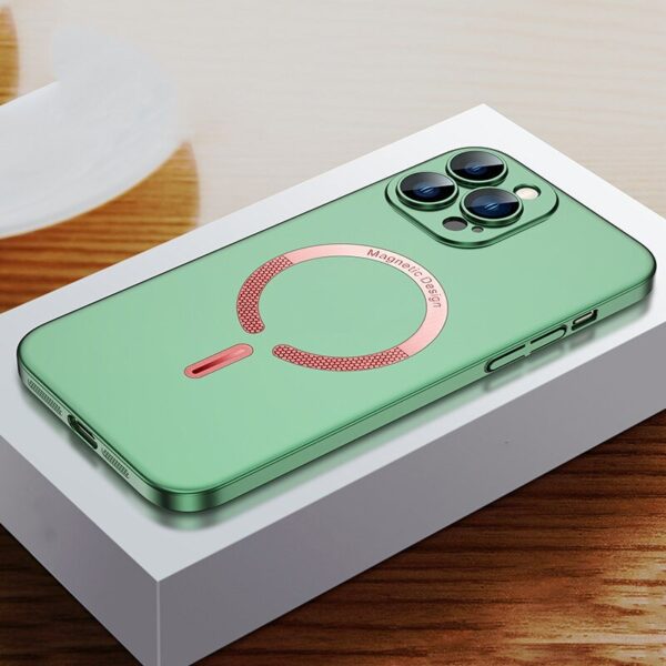 Camera Lens glass film Thin Matte Magsafe Magnetic Wireless Case Cover and 3D Glass Protector For iPhone 13 Pro Max - Image 4