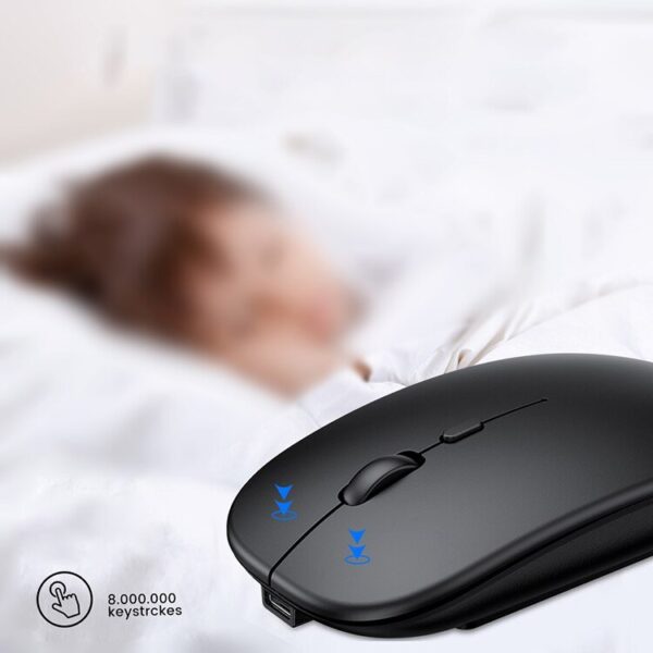 Luxury Premium Wireless Bluetooth Rechargeable Slim Mini Noiseless Cordless Mouse - Image 19