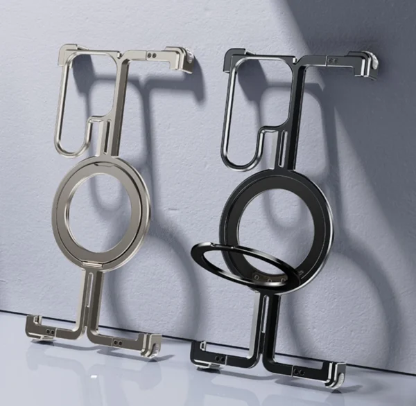Luxury Magsafe Magnetic Frameless Aluminum Alloy Shockproof Stand Metal Phone Case For Samsung Galaxy S24 Ultra - Image 33