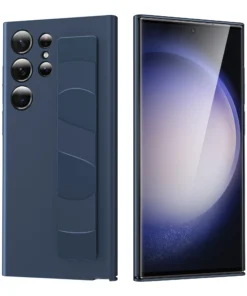 Alternative view of Luxury Premium Silky Touch Liquid Silicone Wrist Strap Grip Case For Samsung Galaxy S24 Ultra