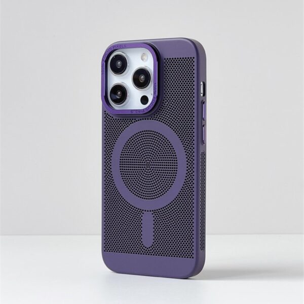 Luxury Premium Magnetic Grid Breathable Heat Dissipation Cooling Slim Case Cover For iPhone Series - Image 10