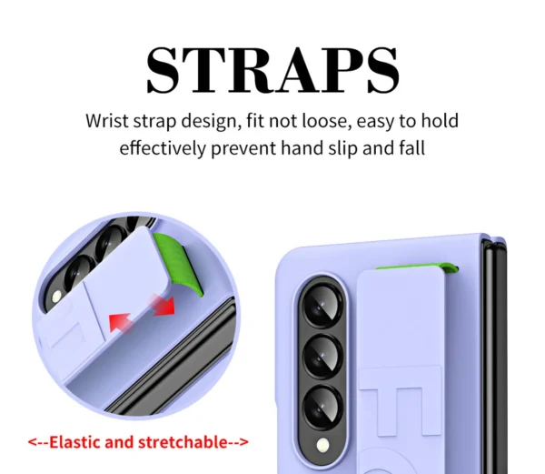 Luxury Premium Creative Silicon Foldable Wristband Phone Case Cover For Samsung Z Fold 3/Z Fold 4 - Image 25