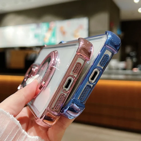Luxury Premium Magnet Wireless Charging Shockproof Transparent Soft Silicone Case Cover For iPhone Series - Image 17