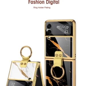 Luxury Premium Marble Patterned  GKK Case Cover For Samsung Galaxy Z Flip 3/Z Flip 4