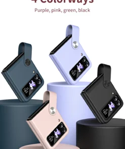 Luxury Premium Skin Feel Hand Strap Design Phone Case for Samsung Galaxy Z Flip 4