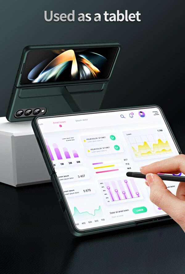 Luxury  Premium Movable Module Design Bracket Case Cover with Capacitance Pen For Samsung Z Galaxy Z Fold Series - Image 8
