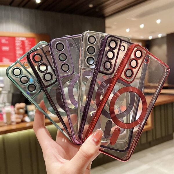 Luxury Premium Transparent Plating Anti-Scratch with Full Camera Cover For Samsung Galaxy S21 - Image 13