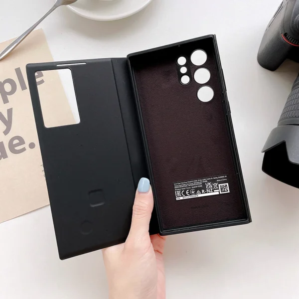 Original Samsung Galaxy Clear View Flip Case Cover with a Sensor For Galaxy S22 Ultra - Image 8