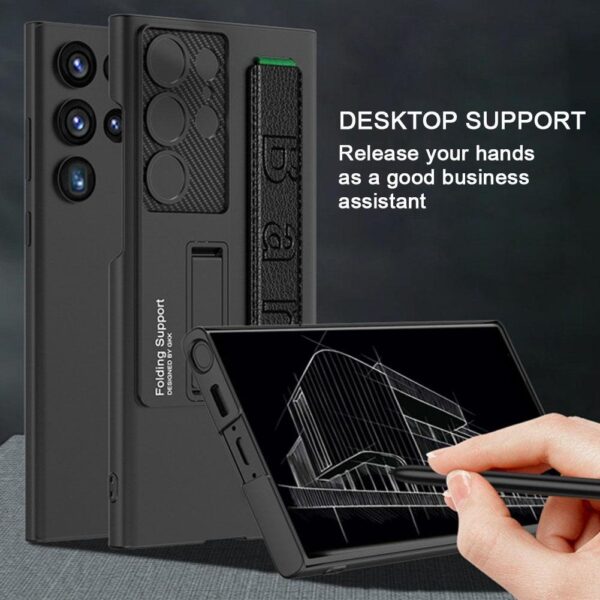 Luxury Holder Stretch Wristband Shockproof Protection Hard Back Cover For Samsung Galaxy S23 Series - Image 10