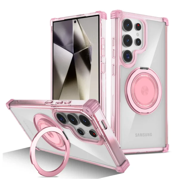 KEYSION Transparent Magnetic Ring Case Cover For Samaung Galaxy S24 Ultra - Image 2
