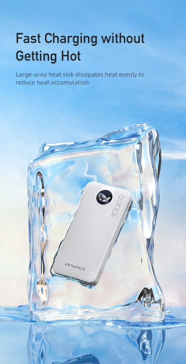 Awei P133K Power Bank 10000mAh with Multiple Charging Cable Outputs Portable Power Bank - Image 16