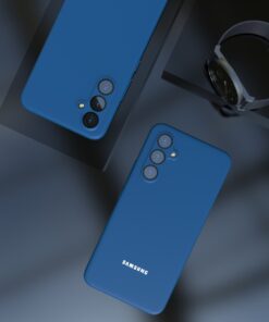 Alternative view of Official Silky Soft Silicone Case Cover and 3D Glass Protector For Samsung Galaxy A14/A34/A54