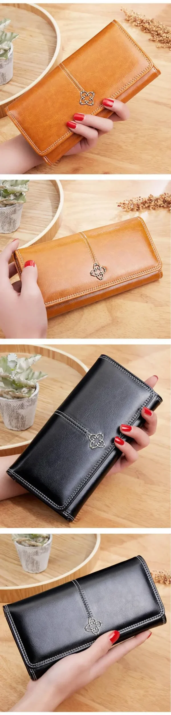 Luxury Premium PU Leather High Quality Fashion Women Purse Cards Holder - Image 15