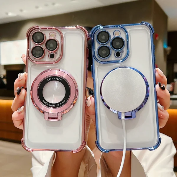 Luxury Premium Magnet Wireless Charging Shockproof Transparent Soft Silicone Case Cover For iPhone Series - Image 18