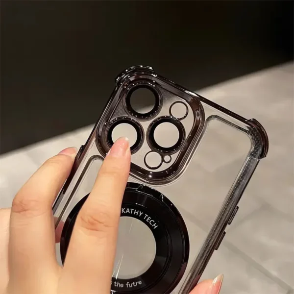 Luxury Premium Magnet Wireless Charging Shockproof Transparent Soft Silicone Case Cover For iPhone Series - Image 19