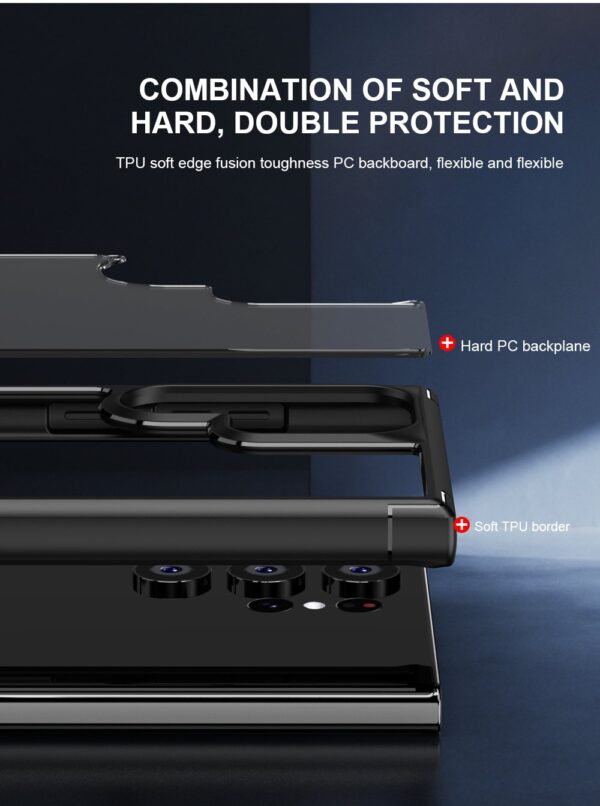 Luxury Crystal Clear TPU Frame Hybrid Shockproof Cover for Samsung Galaxy S23 Ultra - Image 25