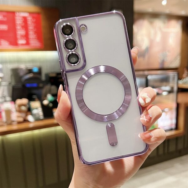 Luxury Premium Transparent Plating Anti-Scratch with Full Camera Cover For Samsung Galaxy S21 - Image 17