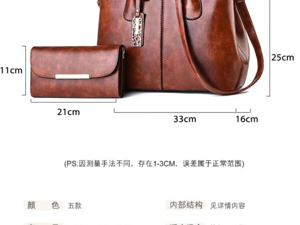 2 in1 Luxury Premium New fashion Retro shoulder messenger Handbag - Image 6