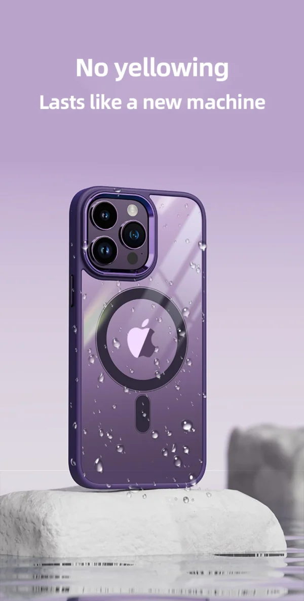Luxury Shockproof Transparent Magsafe Magnetic Clear Acrylic Hard Case Cover For iPhone 15 Pro/15 Pro Max - Image 20