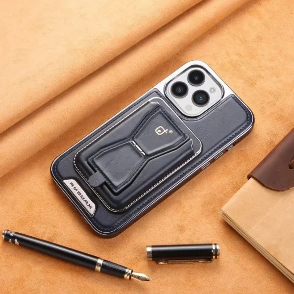 Luxury Premium Leather Magnetic Magsafe Card Slot High Business Leather Phone cover 13 Pro Max/14 Pro Max - Image 10