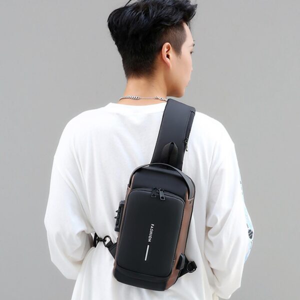 Luxury Premium Anti Theft Chest Shoulder Bag USB Charging Crossbody Oxford Sling Pack - Image 23