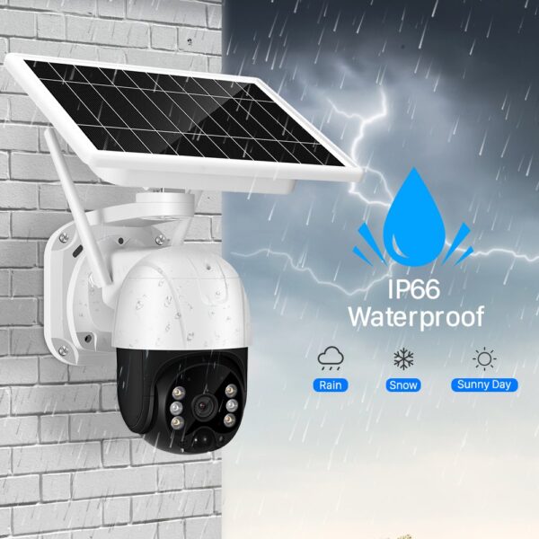 PTZ  360 Degrees 5MP 4G SIM Card Solar WIFI Security Motion Surveillance Camera - Image 20