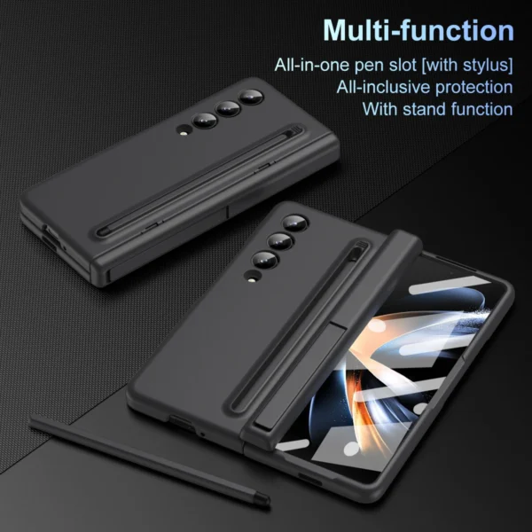 Luxury Premium Invisible Stand Hinge Stand Case Cover With S Pen For Samsung Galaxy Z Fold 4 - Image 18