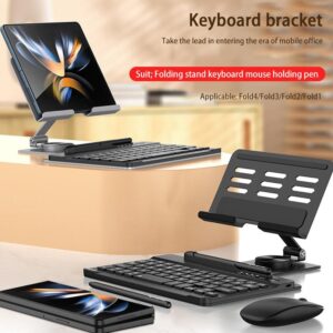 Luxury Premium Wireless Bluetooth Keyboard Mouse And Pen compatible Keyboard Rotating Folding Stand