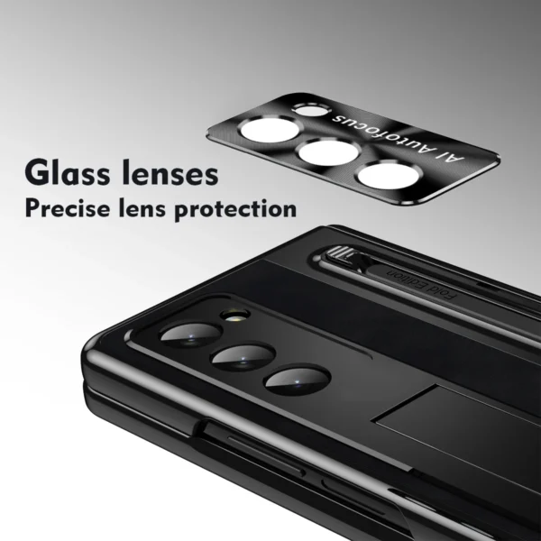 Luxury Premium Retro Leather Folding Stand Phone Case For Samsung Galaxy Z Fold 5 - Image 3