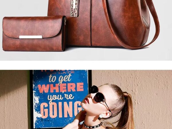 2 in1 Luxury Premium New fashion Retro shoulder messenger Handbag - Image 4
