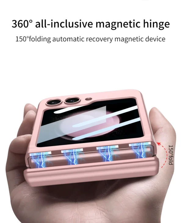 GKK Magnetic Hinge Tempered Glass Case Cover For Samsung Galaxy Z Flip 5 - Image 23