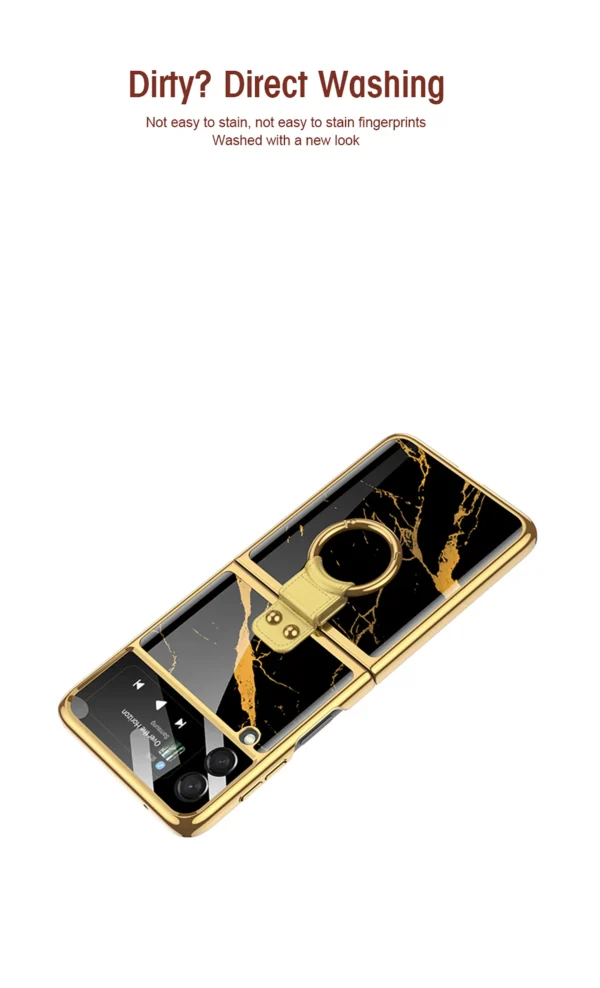 Luxury Premium Marble Patterned  GKK Case Cover For Samsung Galaxy Z Flip 3/Z Flip 4 - Image 16