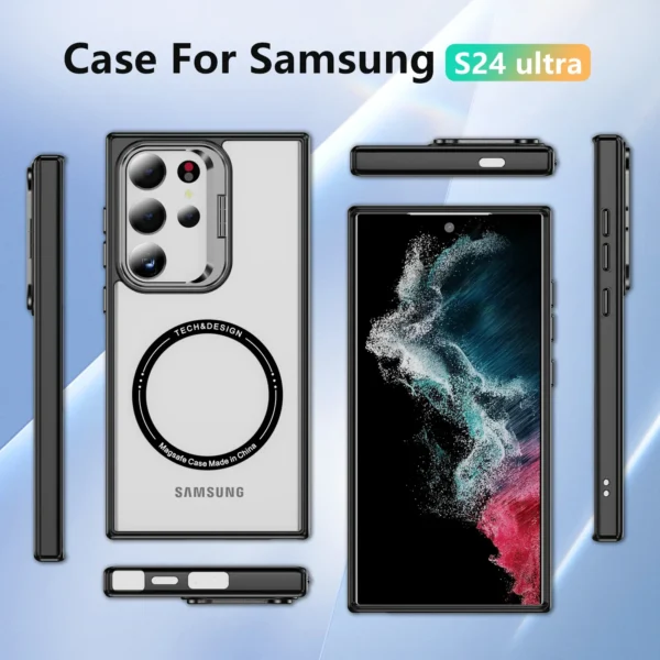 Luxury Premium Camera Lens Frame Metal Bracket Shockproof Phone Case For Samsung Galaxy S24 Ultra - Image 8