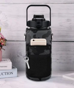 Alternative view of 2 Liter Water Bottle with Strap Thermos Pouch Water Cup Cover Storage Bag Carrier Sleeve Bag