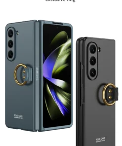 Luxury Premium Finger Ring Shockproof Ultra Thin Solid Cover Case For Samsung Galaxy Z Fold 5