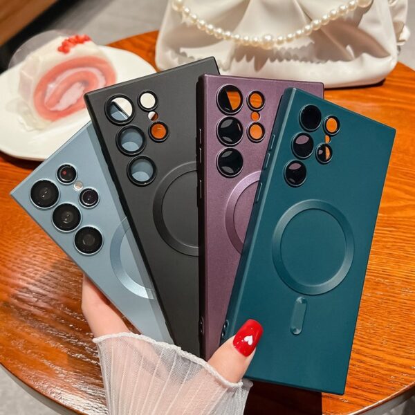 Magsafe Wireless Charging  Camera Lens Protection Case Cover For Samsung Galaxy S22 Ultra - Image 4