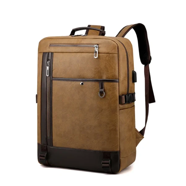Luxury Premium Business Vintage Pu Leather Casual mochila hombre Backpack Bag - Image 19