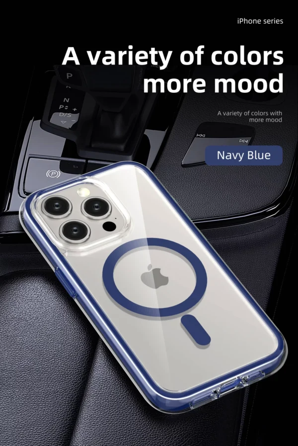 Airbag Anti-fall Clear Magsafe Candy Bumper Wireless Charging Case Cover For iPhone Series - Image 23
