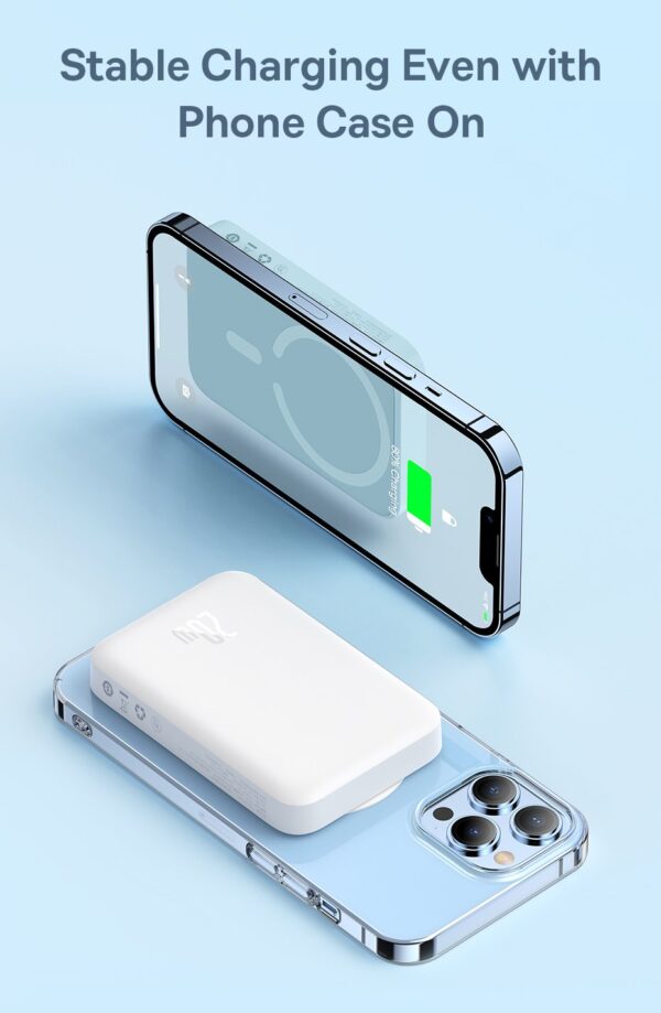 Baseus Power Bank 10000mAh Mini Magnetic Magsafe Wireless Fast Charge Powerbank - Image 22