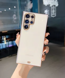 Alternative view of Luxury Plating Transparent Silicone Soft Phone Case for Samsung Galaxy S21 Ultra