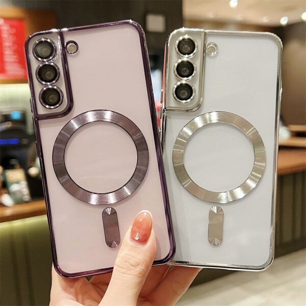 Luxury Premium Transparent Plating Anti-Scratch with Full Camera Cover For Samsung Galaxy S21 - Image 19