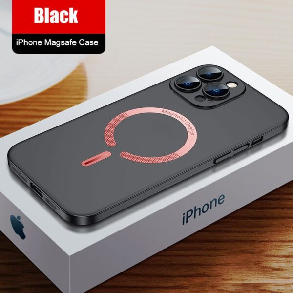 Camera Lens glass film Thin Matte Magsafe Magnetic Wireless Case Cover and 3D Glass Protector For iPhone 13 Pro Max - Image 2