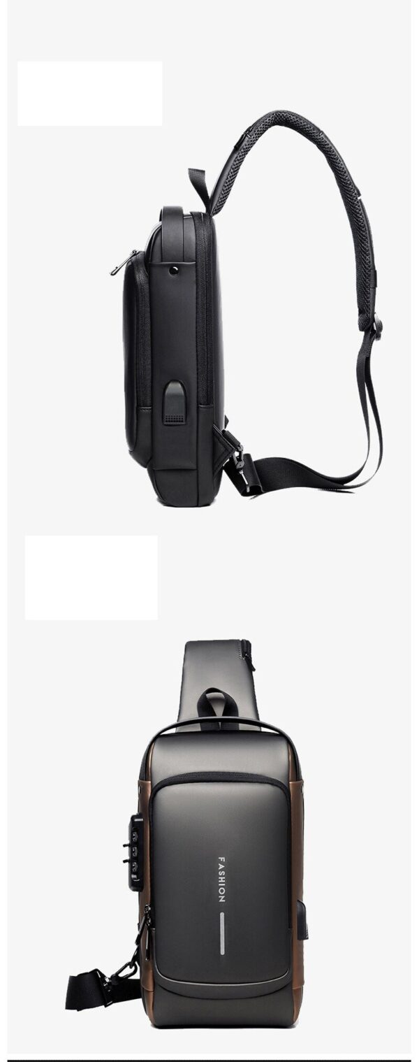 Luxury Premium Anti Theft Chest Shoulder Bag USB Charging Crossbody Oxford Sling Pack - Image 25
