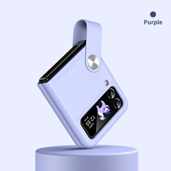 Luxury Premium Skin Feel Hand Strap Design Phone Case for Samsung Galaxy Z Flip 4 - Image 15