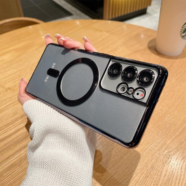 Luxury Premium Transparent Plating Anti-Scratch with Full Camera Cover For Samsung Galaxy S24 Ultra - Image 25