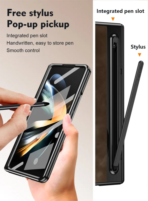 Luxury Premium Retro Leather Folding Stand Phone Case For Samsung Galaxy Z Fold 3/Z Fold 4 - Image 21