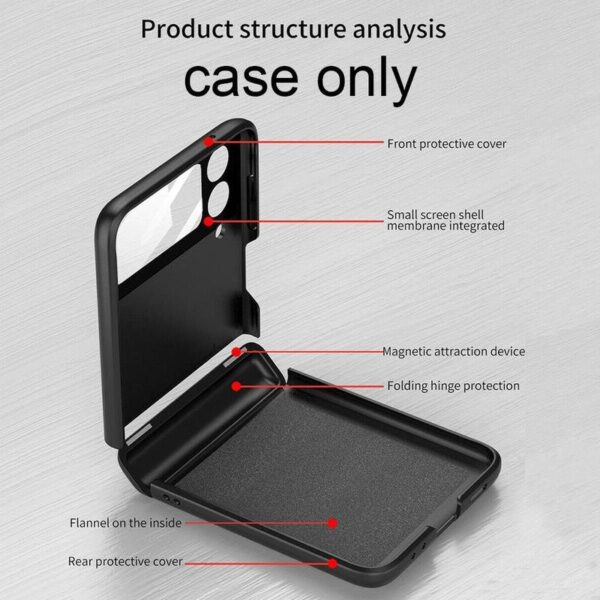 Luxury Premium Shockproof Magnetic Hard Phone Case Cover For Samsung Z Flip 3 5G/ Z Flip 3 5G - Image 2